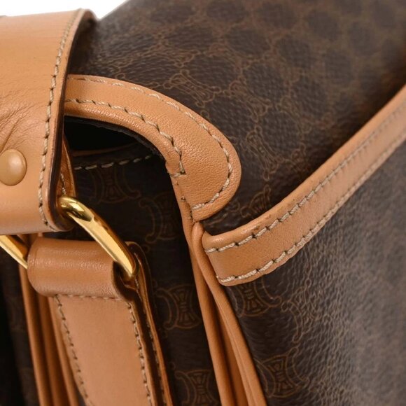 Celine Brown Macadam Shoulder Bag - Picture 5 of 10